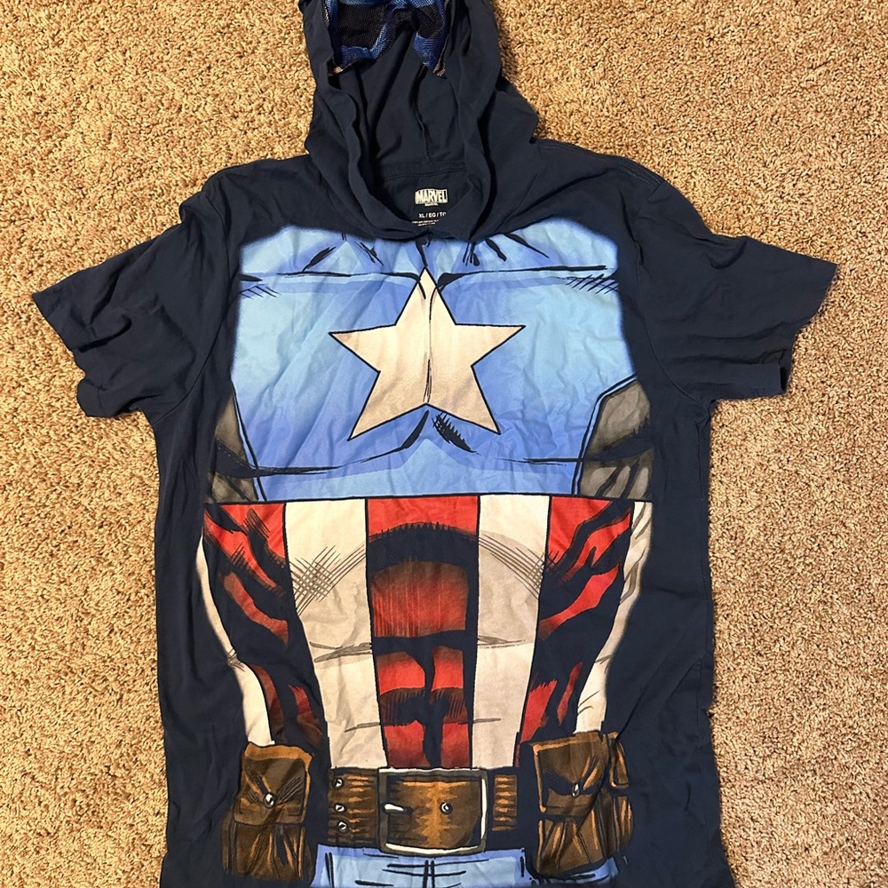 Marvel Men’s Captain America Graphic T-Shirt - Blue